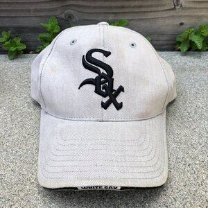 Vintage 90s ANNCO Chicago White Sox Baseball Hat Men's MLB Grey Adjustable Cap‌‌